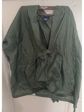 VTG Catalina Mens 2XL Windbreaker Jacket Green Hooded 1/2 Zip Anorak Pullover